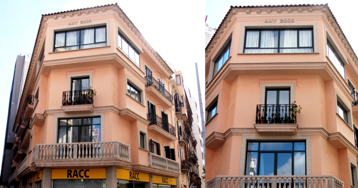 Construcción Consciente - Fachada Plaza España